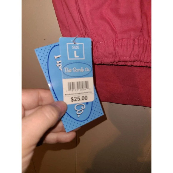 The Scrub Co. Scrub Bottom Women's Size Large Elastic Waist Straight Leg (L) - Picture 2 of 4